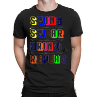 Swing Swear Drink Repeat Golf Love Design T-shirt | Artistshot