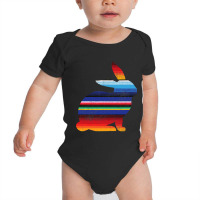 Colorful Easter Bunny Rabbit  Serape Blanket Design Baby Bodysuit | Artistshot