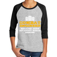 Combat Engineer   Engineer Gifts   Army Engineering T Shirt Youth 3/4 Sleeve | Artistshot