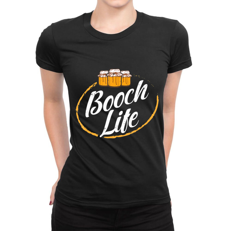 Kombucha Booch Life Fermented Tea Fermentation Scoby Ladies Fitted T-Shirt by sabenasanweil | Artistshot