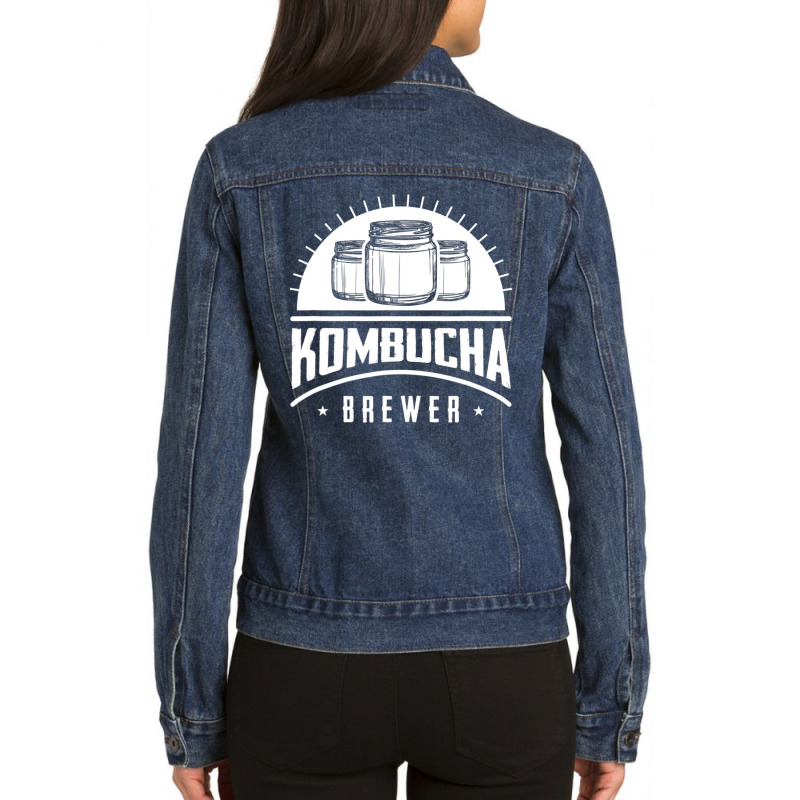 Kombucha Brewer Fermented Tea Fermentation Scoby Ladies Denim Jacket by sabenasanweil | Artistshot