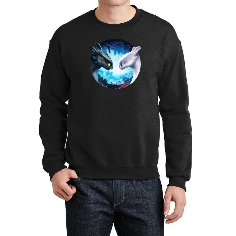 Toothless And Light Fury Crewneck Sweatshirt by feniavey | Artistshot