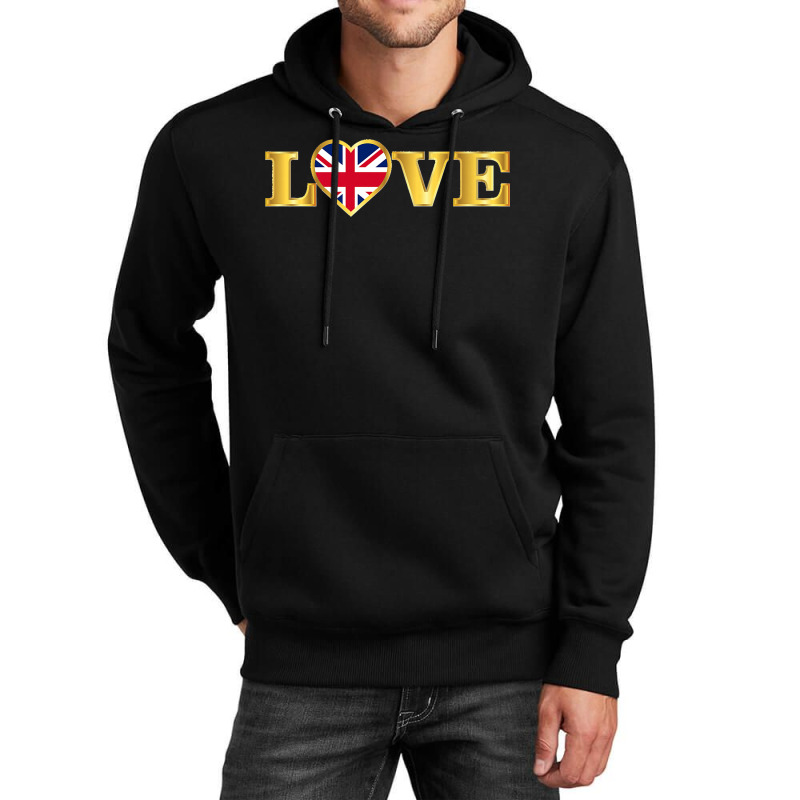 United Kingdom Flag British Great Britain Uk Heart Premium Unisex Hoodie | Artistshot