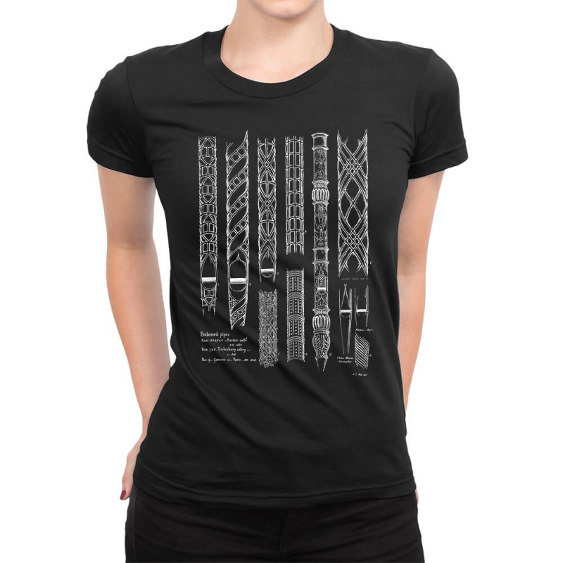 Fancy Organ Pipes Historic Print T Shirt For Organ Lovers Ladies Fitted T-Shirt by ramusghnuneswo | Artistshot