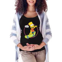 The Simpsons Bart Simpson Eat My Shorts T Shirt Maternity Scoop Neck T-shirt | Artistshot