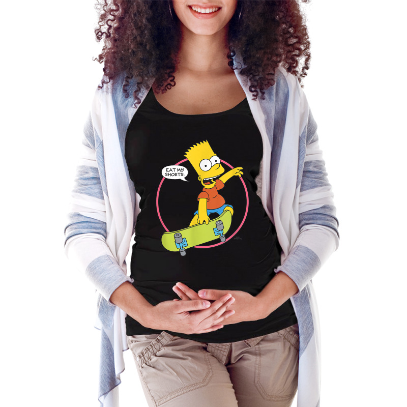 The Simpsons Bart Simpson Eat My Shorts T Shirt Maternity Scoop Neck T-shirt by smarrgialarc | Artistshot