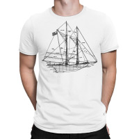 Sailing Vintage Blueprint Sailboat Yachting Vacation T Shirt T-shirt | Artistshot