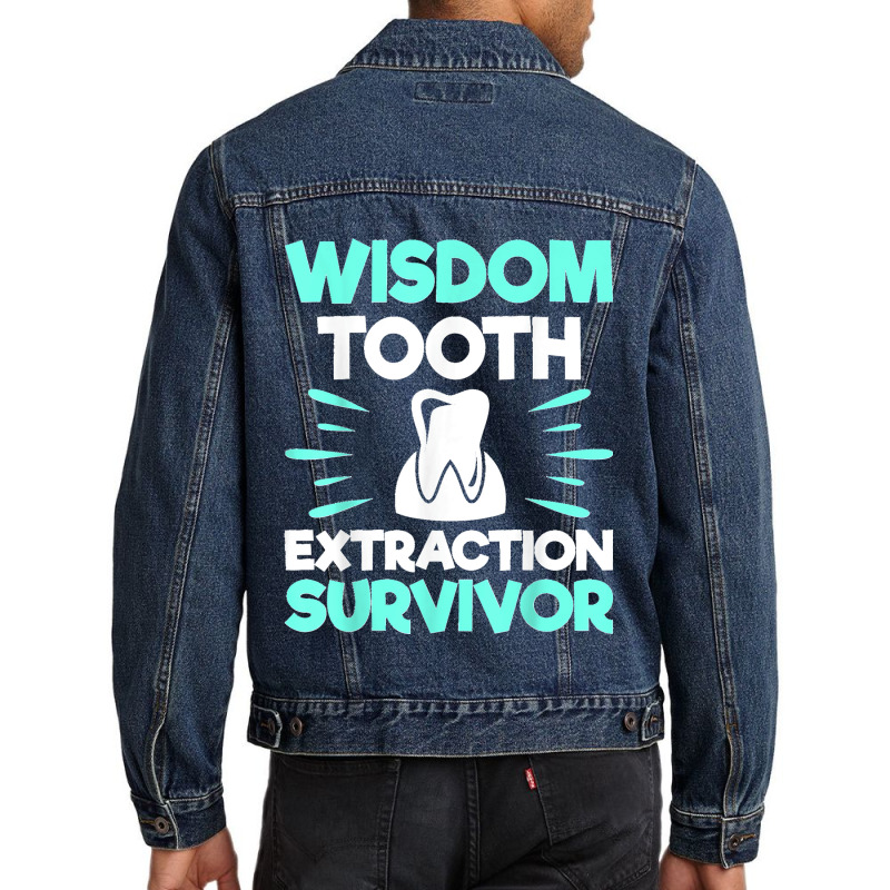 Wisdom Tooth Extraction Survivor  Dentist Dental Hygienist Men Denim Jacket | Artistshot