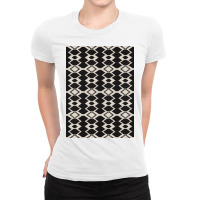 Texture, Stripe, Modern, Optical, Black, White,, Minimalist Ladies Fitted T-shirt | Artistshot