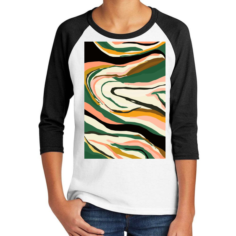 Modern Contemporer Digital Abstract Painting In Colors Youth 3/4 Sleeve | Artistshot