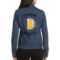 Drinking Buddies Beer Mug C Handle Ladies Denim Jacket | Artistshot