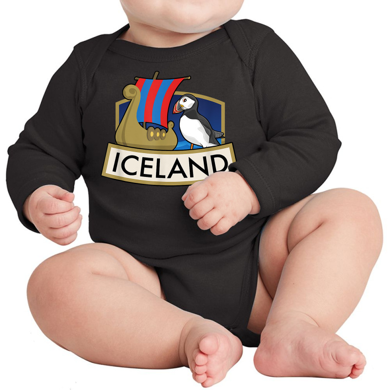 Iceland Shirt Country Puffin Vacation Gift T Shirt Long Sleeve Baby Bodysuit by crudobdorrellat | Artistshot