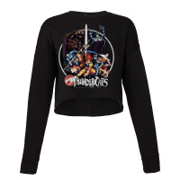 Thundercats Group Shot Vintage Circle T Shirt Cropped Sweater | Artistshot