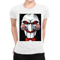 Scary Face Ladies Fitted T-shirt | Artistshot