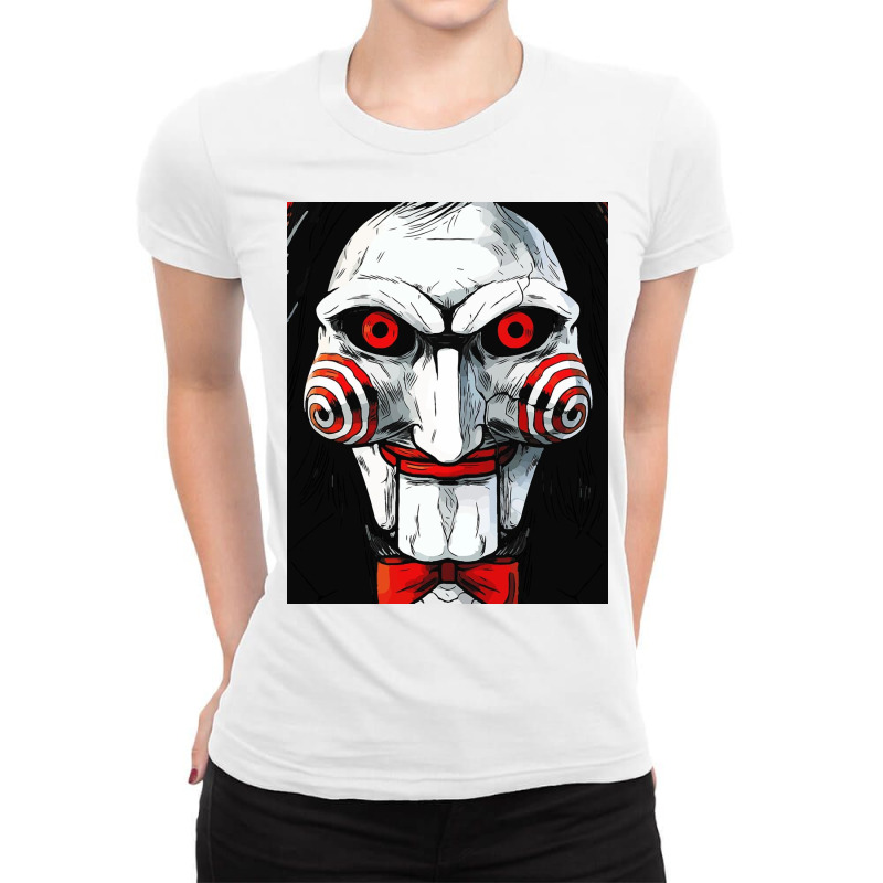 Scary Face Ladies Fitted T-Shirt by hugo chanavaro | Artistshot