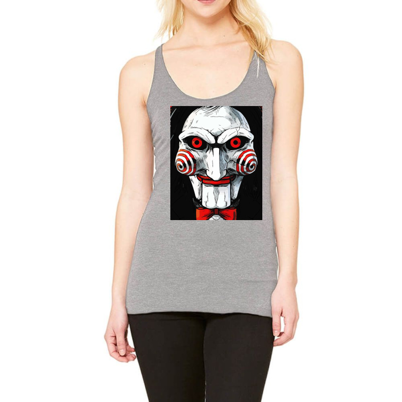 Scary Face Racerback Tank by hugo chanavaro | Artistshot