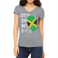 It's In My Dna Jamaica Genetic Jamaican Roots Jamaican Pride T Shirt Women's V-neck T-shirt | Artistshot