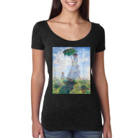 Monet's Woman With A Parasol  Modern Art Famous Painting T Shirt Women's Triblend Scoop T-shirt | Artistshot