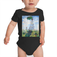 Monet's Woman With A Parasol  Modern Art Famous Painting T Shirt Baby Bodysuit | Artistshot