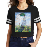 Monet's Woman With A Parasol  Modern Art Famous Painting T Shirt Scorecard Crop Tee | Artistshot