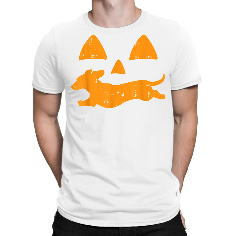 Pumpkin Eyes Dachshund Funny Halloween Jack O Lantern Dog T Shirt T-shirt | Artistshot