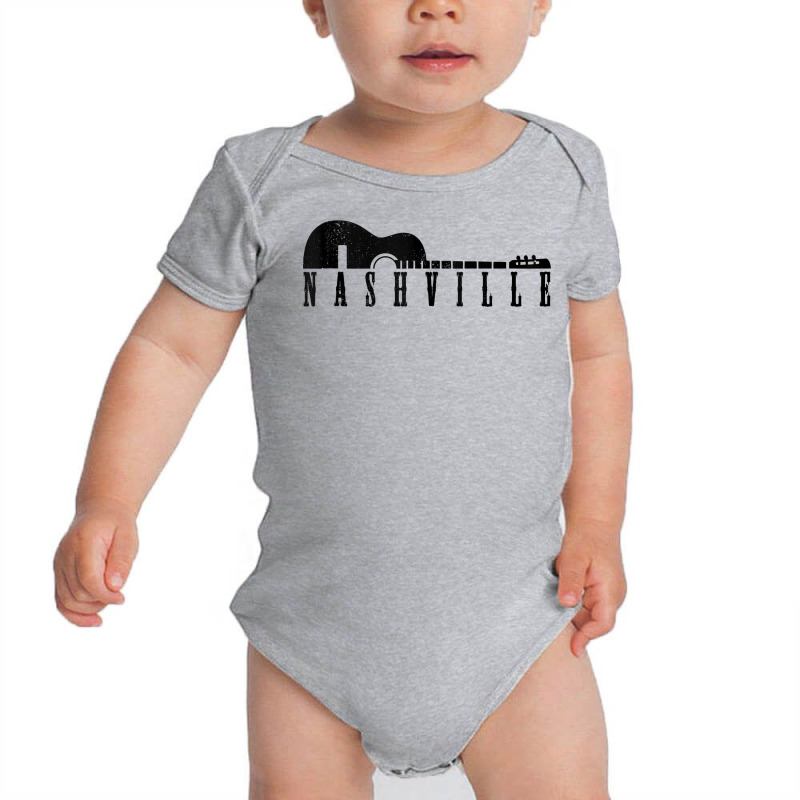 Nashville Tennessee Country Music City Guitar Gift Tank Top Baby Bodysuit by koleuuwla | Artistshot