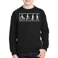 Leg Amputee Prosthetic Surgery Wheelchair Funny Graphic T Shirt Youth Sweatshirt | Artistshot