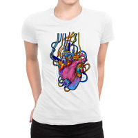 Cyborg Robot Heart Vaporwave Futuristic Cyberpunk Clothing T Shirt Ladies Fitted T-shirt | Artistshot