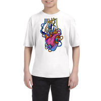 Cyborg Robot Heart Vaporwave Futuristic Cyberpunk Clothing T Shirt Youth Tee | Artistshot