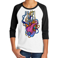 Cyborg Robot Heart Vaporwave Futuristic Cyberpunk Clothing T Shirt Youth 3/4 Sleeve | Artistshot