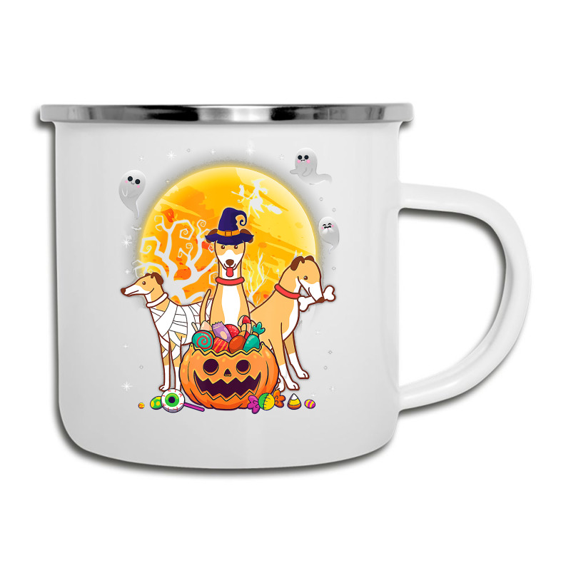 Whippets Dog Mummy Witch Moon Ghosts Happy Halloween Day 119 Camper Cup | Artistshot