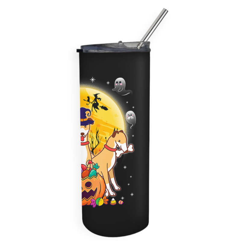 Whippets Dog Mummy Witch Moon Ghosts Happy Halloween Day 119 Skinny Tumbler | Artistshot