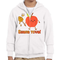 Shana Tova   Rosh Hashanah Kids Kawaii Apple And Honey T Shirt Youth Zipper Hoodie | Artistshot