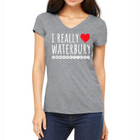 I Really Love (heart) Waterbury Connecticut T Shirt Women's V-neck T-shirt | Artistshot