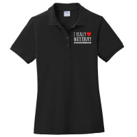 I Really Love (heart) Waterbury Connecticut T Shirt Ladies Polo Shirt | Artistshot