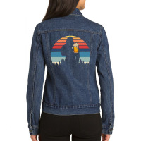 Beer Retro Ladies Denim Jacket | Artistshot