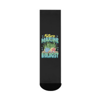 Future Marine Biologist Ocean Life Marine Biology Student Crew Socks | Artistshot