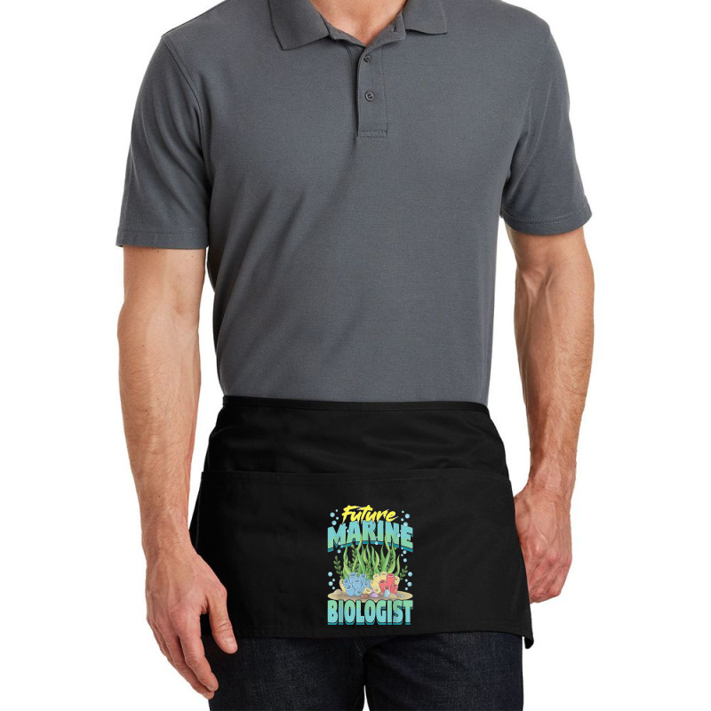 Future Marine Biologist Ocean Life Marine Biology Student Waist Apron | Artistshot