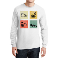 Excavator Boy Vehicles Construction Site Children Long Sleeve Shirts | Artistshot