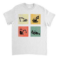 Excavator Boy Vehicles Construction Site Children Classic T-shirt | Artistshot