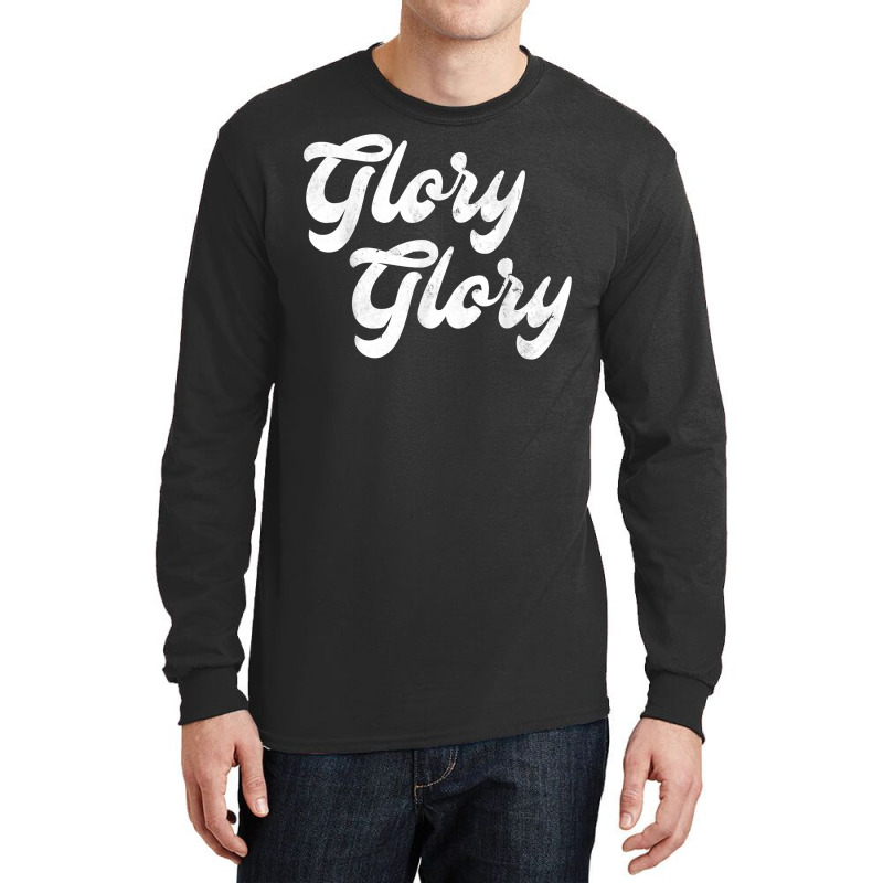 Vintage Glory Glory Game Day Fight Song T Shirt Long Sleeve Shirts by deleonnylorindg | Artistshot