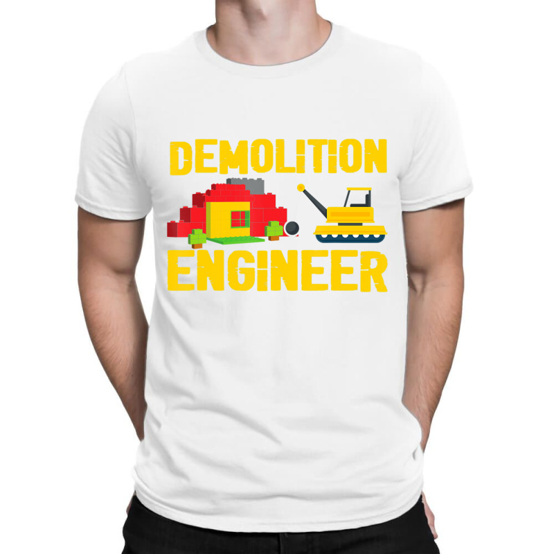 Demolition Engineer Master Builder Building Blocks Bricks T-shirt | Artistshot