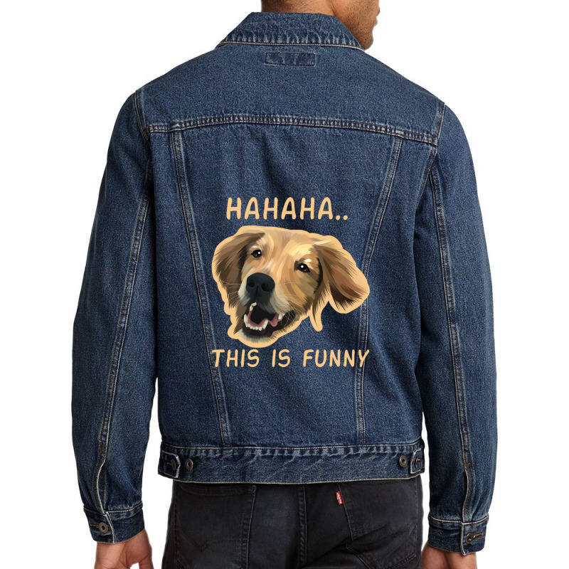 Funny Dog Men Denim Jacket by mshel tyan | Artistshot