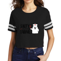 Salty Like Normal Saline Ghost Nurse Halloween Costume Scorecard Crop Tee | Artistshot