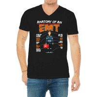 Anatomy Of Emt Ems Emergency Medical Technician Health Care T Shirt V-neck Tee | Artistshot