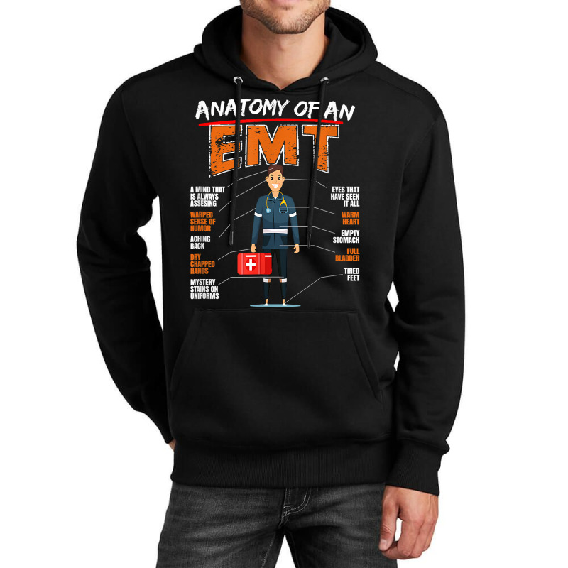 Anatomy Of Emt Ems Emergency Medical Technician Health Care T Shirt Unisex Hoodie | Artistshot