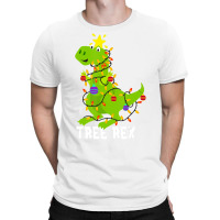 Tree Rex With Christmas Balls And Lighting T-shirt | Artistshot