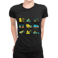 Vehicles Construction Site Children Toddlers Boy Girls Ladies Fitted T-shirt | Artistshot