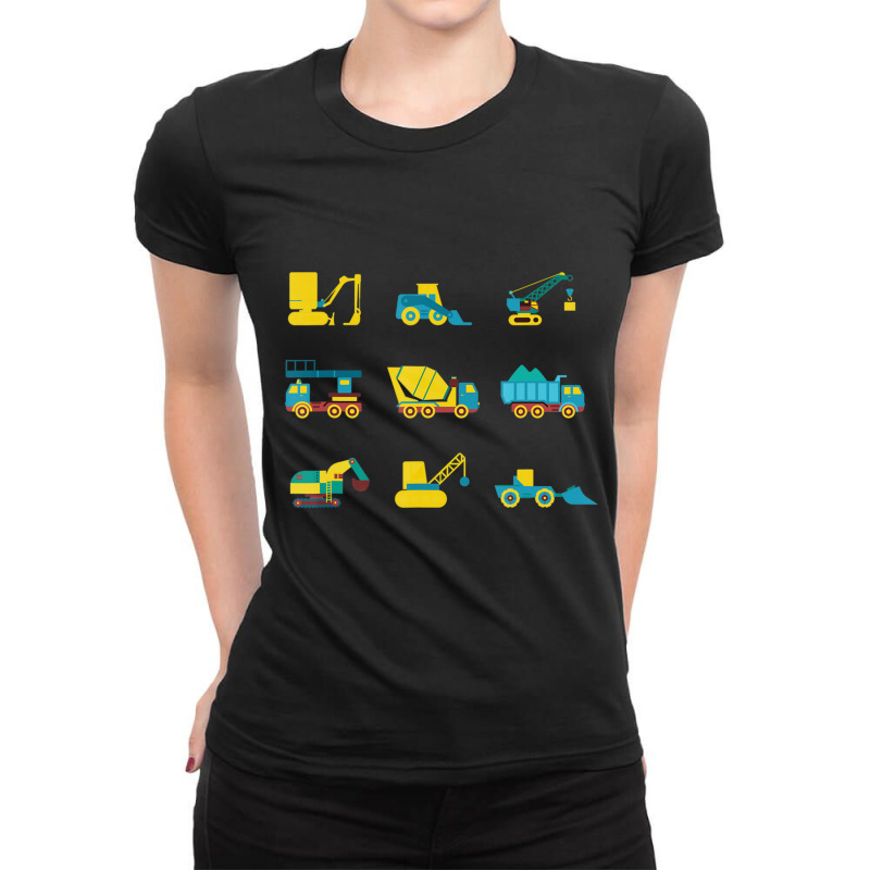 Vehicles Construction Site Children Toddlers Boy Girls Ladies Fitted T-Shirt by obeilerutevd | Artistshot