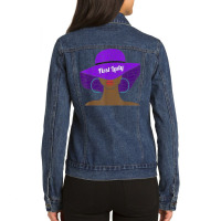 First Lady Pastor's Wife Church Hat Art T Shirt Ladies Denim Jacket | Artistshot